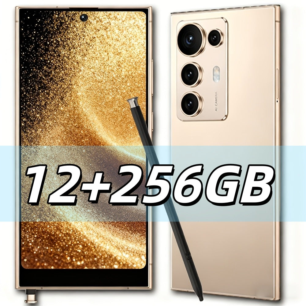 S25 Ultra Super Value Smartphone | 6.8-inch HD Display, 5G Unlocked, Android with 12GB RAM, 256GB Storage, Expandable Memory, 50MP Rear & 13MP Front Cameras, Includes Free Case & Headphones - Ideal Birthday/Christmas Gift for
