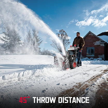 24-Inch 7.0HP Two-Stage Snow Blower Gas Powered with Electric Start, Self-Propelled Drive, LED Headlight, 13" Snow Tires, Black Friday Sale