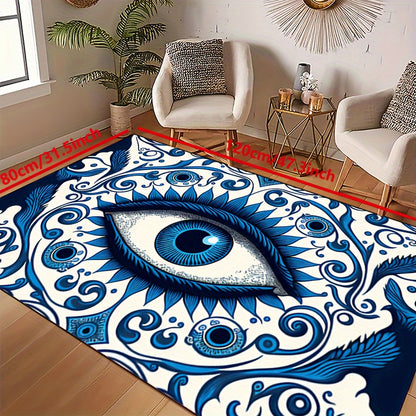 1pc Eye Socket Pattern Doormat, Non-Slip Polyester 100% Indoor/Outdoor Rug, Machine Washable, Decorative Entryway Mat, Home Decor, Bedroom Accessory, Unique Photo Prop, Rectangle Throw Rug, Ideal Gift