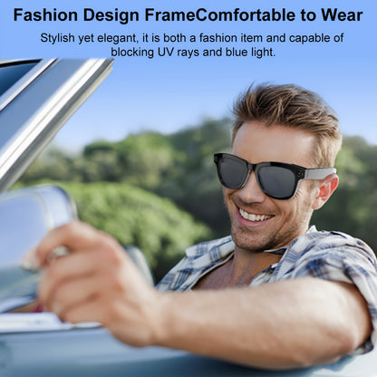 1080P Video Glasses with Real-Time Translation, 160 Languages, High-Definition Audio & 4K Motion Recording, Noise Reduction, Wireless Call, Wireless, Magnetic Charging - USB Rechargeable for TV, Mobile Phones, Laptops, Cyclin
