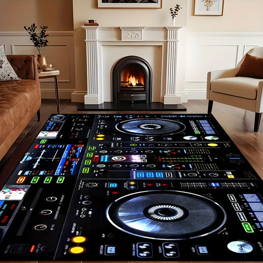 Heavy-Duty DJ Stage Mat - Non-Slip Backing, Machine Washable Floor Mat for Home, Studio, Events - Extra Thick 7mm Cushioned Surface - Ideal for DJs, Live Performances, Parties - Easy-Clean Indoor/Outdoor Mat, Party Decor, Vib