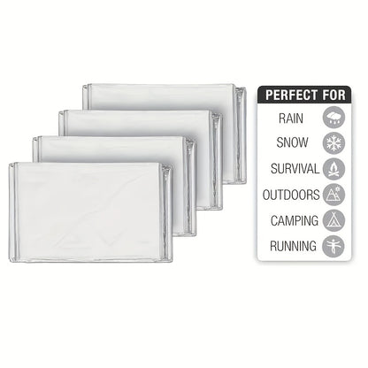 15pcs Family Pack Thermal Insulation Blanket, Double-Sided Film Insulation Blanket, Suitable for All Seasons, Hiking Rescue and First Aid Space Efficiency Survival Equipment, W, Z, Thermal Blanket, Survival Kit, Camping Equip