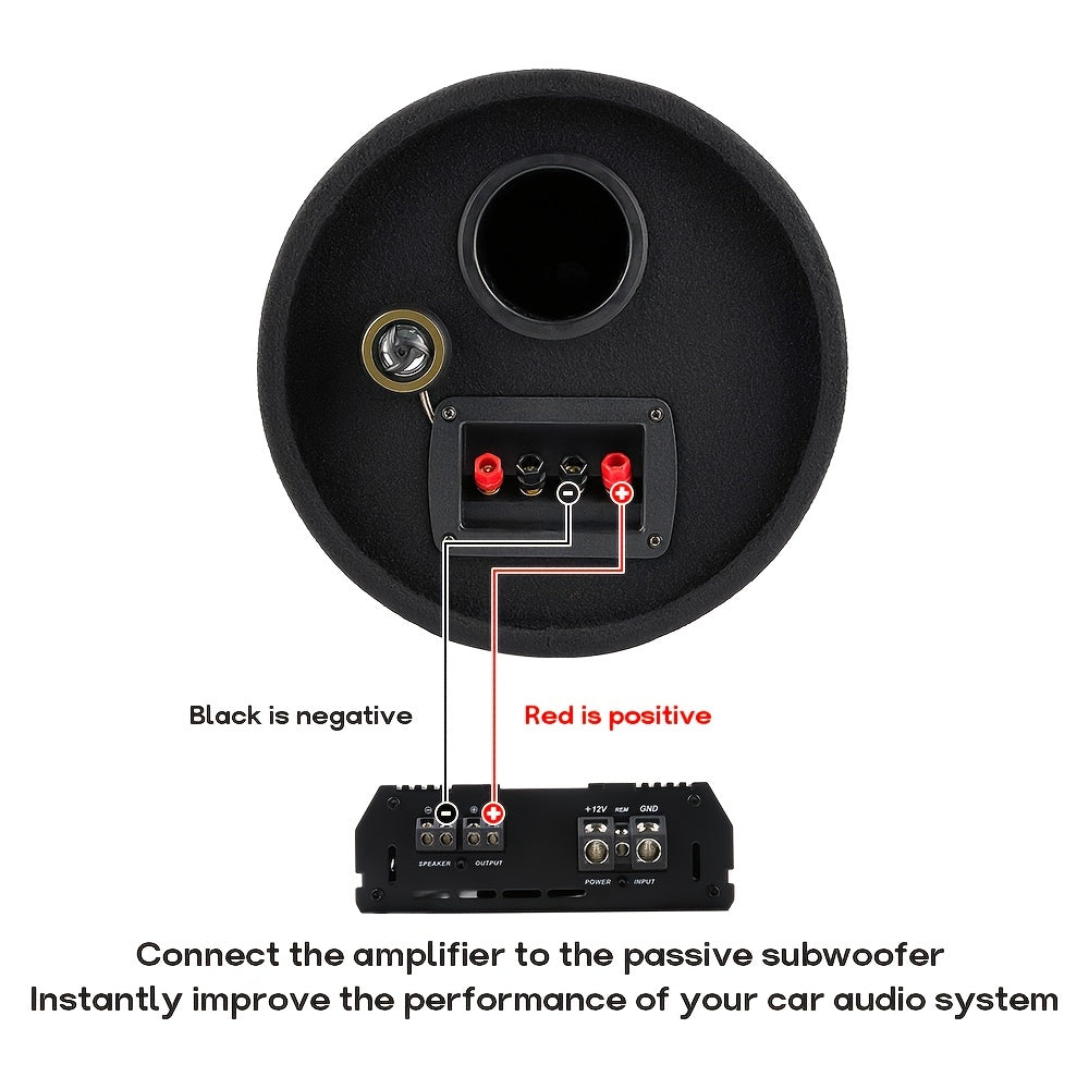 MAX.800W 10-inch Car Round Passive Subwoofer, Delivering Excellent Bass Performance and Powerful Sound, Enhancing and Improving Audio Quality. This 12V High-power Full-range Subwoofer Elevates Your Driving Experience with Pre