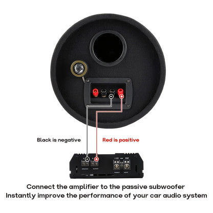 MAX.800W 10-inch Car Round Passive Subwoofer, Delivering Excellent Bass Performance and Powerful Sound, Enhancing and Improving Audio Quality. This 12V High-power Full-range Subwoofer Elevates Your Driving Experience with Pre