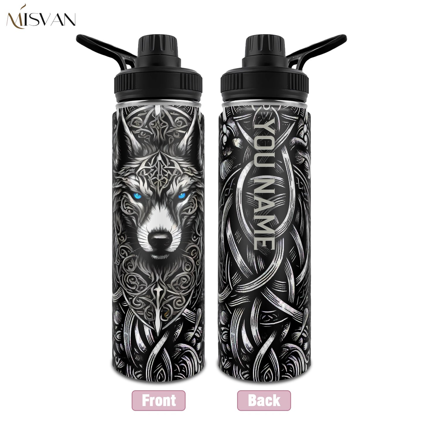 [Custom] 1pc, Beautiful and Personalized Print. 20oz, 22oz, 40oz Steel Insulated Bottle Cups with Lids. Drinkware for Summer and Winter. Outdoor Travel Sports Accessories. The Best Gift for Mother's Day, Father's Day, Other F