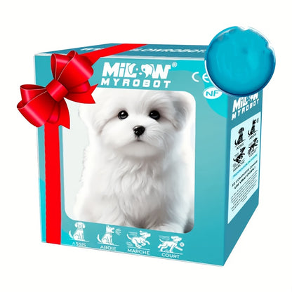 2025 Realistic Robot Dog - Interactive Walking, Barking, Expressive Eyes And Soft Plush - No Need For Batteries, Button Control For Home And Office Companions Or Gifts - Ideal Choice For Adults And Teenagers, Cute Animal Biom