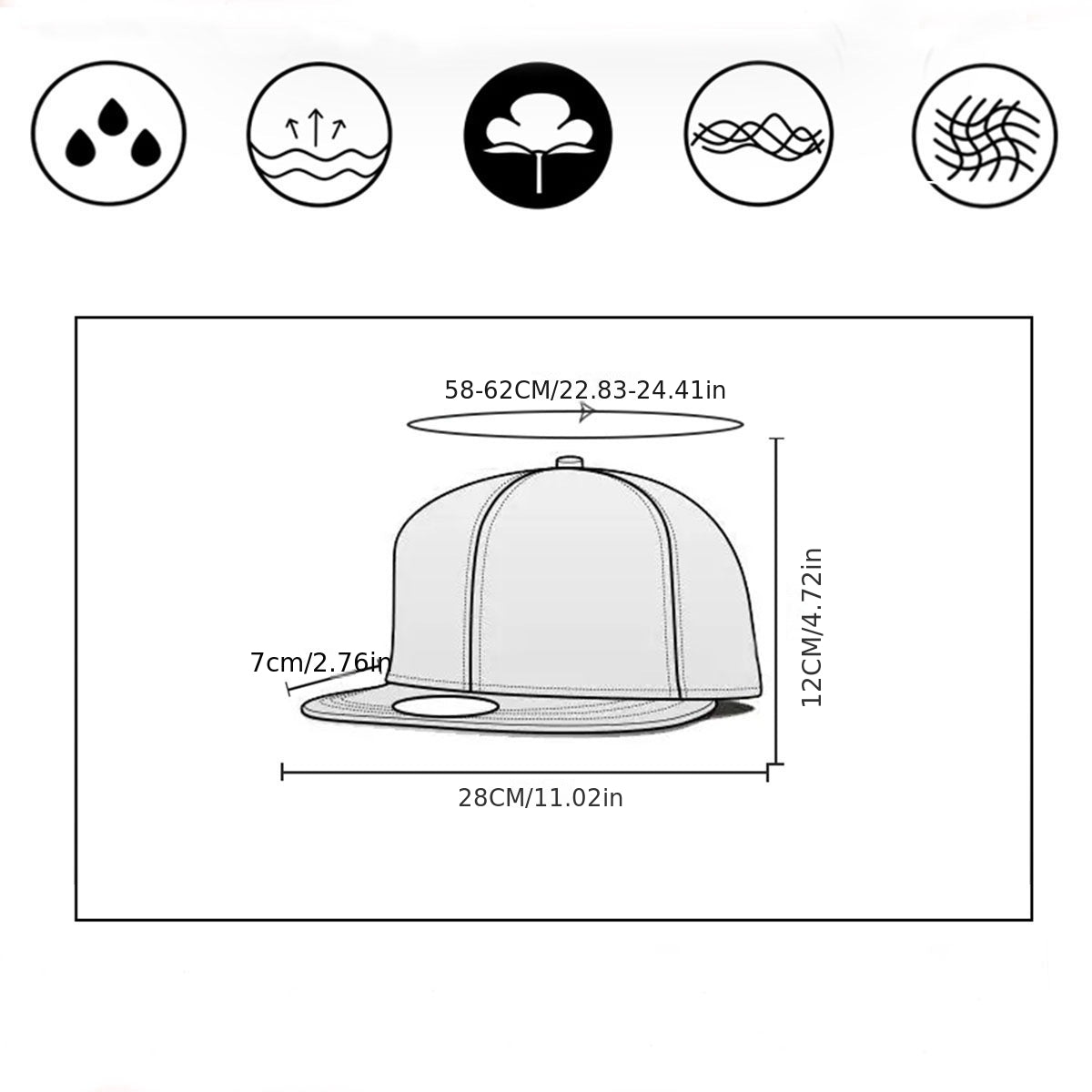 Men' & Women' Headphone & Mic Baseball Cap - Adjustable Snapback with Earphone Mic & Chat - Breathable Mesh Hat for Hiking, Streetwear - Unisex Hip-Hop Accessory (No additional Mic Required)