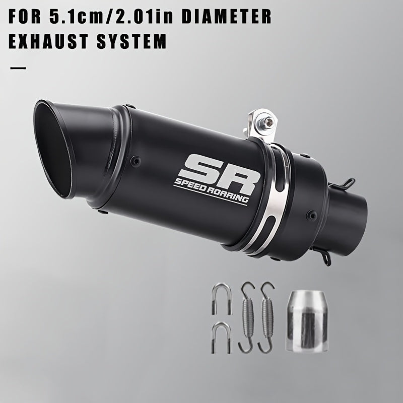 Universal 51mm caliber motorcycle exhaust tailpipe for Honda for Kawasaki and other motorcycles, made of stainless steel material with high performance and high temperature resistance. Motorcycle parts and accessories