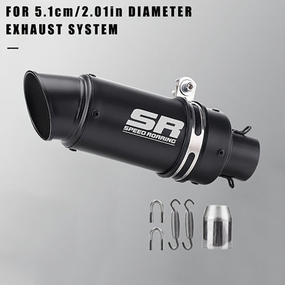 Universal 51mm caliber motorcycle exhaust tailpipe for Honda for Kawasaki and other motorcycles, made of stainless steel material with high performance and high temperature resistance. Motorcycle parts and accessories