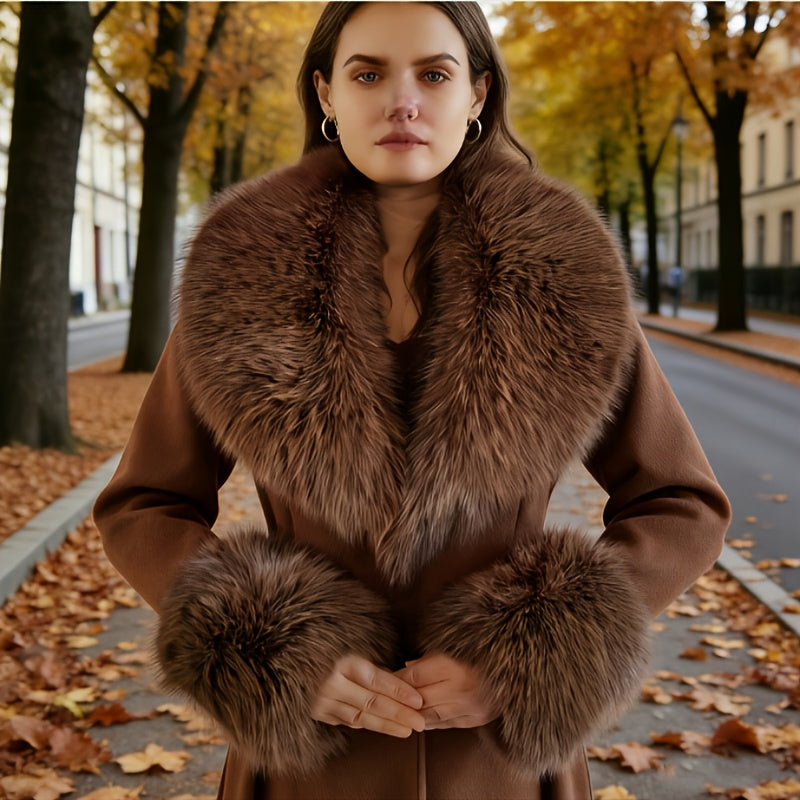 3pcs Women'S Faux Fox Shawl with Cuffs, a Stylish And Elegant Combination for Winter Warmth And Protection Against The Cold. Made from Comfortable And Skin-Friendly Fabric, Suitable for Birthday Parties, Evening Dates, Weddin