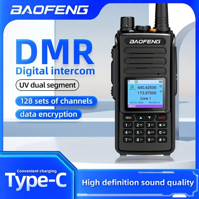 Baofeng DM-1702 Walkie Talkie Digital DMR Civil GPS Digital And Analog Dual-time Handheld Radio High Power