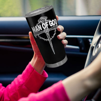 Christian Tumbler for Men Christian Gifts for Men, 20oz Tumbler with Straw and lid, Inspirational Gifts for Men, Graduation Gifts for Men, Travel Mug Coffee Cup, 1pc