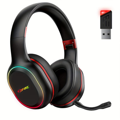 [Wireless Gaming Headset] UG-05 2.4GHz Wireless Gaming Headset | Ultra-Low Latency Technology + Immersive Vibration Feedback | 30H Battery Life Over-Ear Design | Detachable Microphone + High-Speed Wireless Adapter | Dynamic R