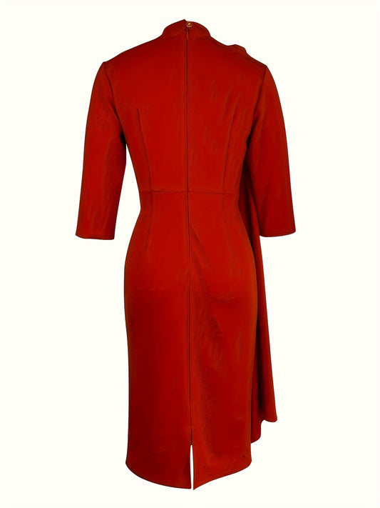 Fashionable And Elegant Solid Color Bodycon Dress for Women, Perfect for Attracting Wealth.