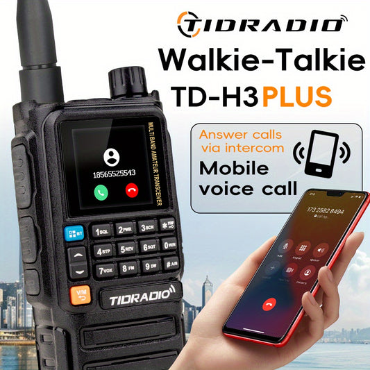 TIDRADIO H3 PLUS | Ham Radio Multi-Band Two-Way Radios with AM/ FM & Wireless Headset Compatibility | 5000km Long Range Walkie Talkies for Camping & Emergency, Emergency Communication, Outdoor Communication, Handheld Transcei