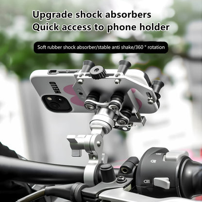 [Riding Phone Bracket] Outdoor Riding Bracket, Motorcycle Mobile Phone Navigation Bracket, Can Rotate 360°, Shock Absorption And Anti Shake, Electric Bicycle Takeaway Bracket, Car Delivery Knight Special Fixed Bracket, Multi