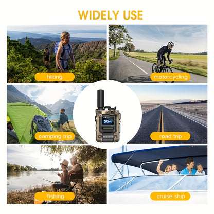 YUECENT Global Walkie-Talkie - supports mobile phone intercom, one-click group calling on mobile phone, fast and convenient, 4G PTT PoC, unlimited range, nationwide long-distance two-way radio, suitable for hunting, outdoor c