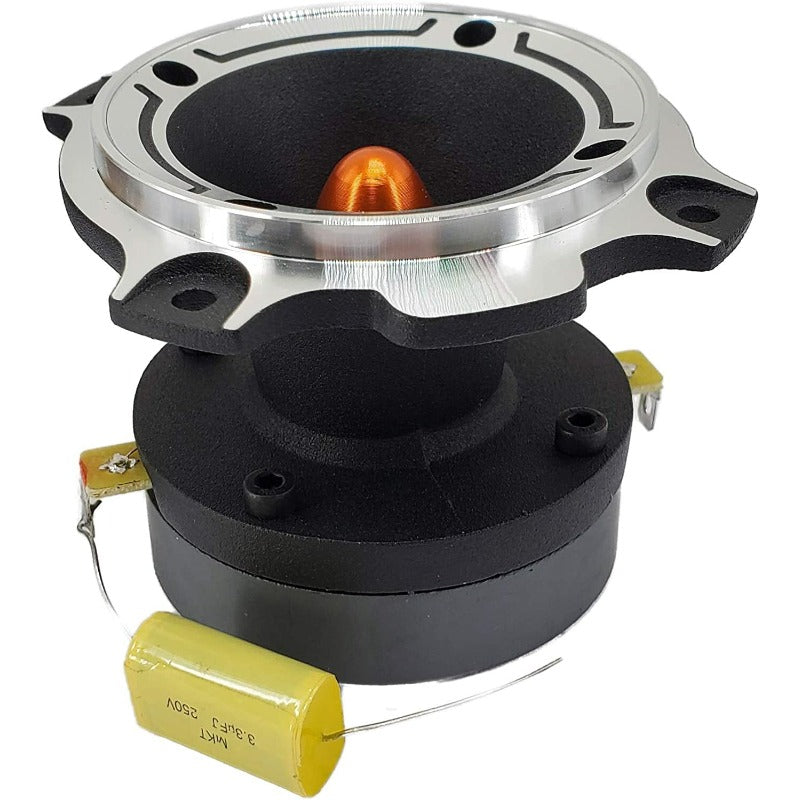 Pair of 2400W Heavy Duty Titanium Super Tweeter Loud Speakers, 4-Ohm Design for High-Fidelity Sound, Powerful Output for Enhanced Audio Performance, Durable Construction for Long-Lasting Use, Ideal for Car Audio Systems and P