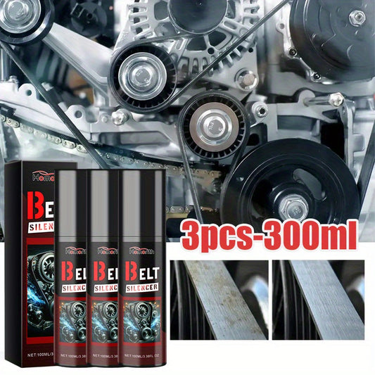 3pcs Engine Belt Silencer & Lubricant - Reduces Noise, Boosts Performance for All Vehicles