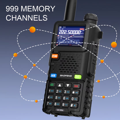 Baofeng UV-5RM Long Range Walkie Talkie, 10W High Power, Dual Band (UHF/VHF), 6-Band FM Radio, Rechargeable Battery, Clear Communication Up To 10 Miles, Compact & Durable Design Portable Radio, Sturdy Build, Intercom System,