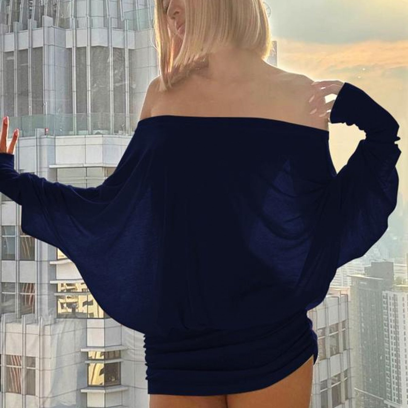 Women'S Sexy Off-the-Shoulder Long Sleeve Mini Dress - Solid Color Sheer Panel Party Clubwear, European & American Inspired Pleated Bandeau Dress for Spring/Autumn, Casual to Night Outfits, 2025 New Arrival (Sexy Off-Shoulder