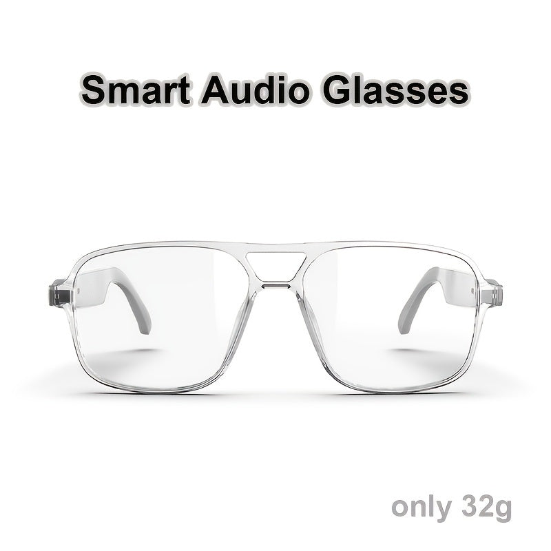 Smart Glasses with Built-in Speaker & Color-Changing Lenses. Features Open Ear Audio, Touch/ Voice Control, Anti-Blue Light, USB-C Charging. Lightweight & Durable Frame for Running, Fishing, Rock Climbing. Includes Case - The