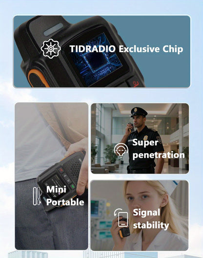 TIDRADIO M13 Global Walkie Talkie 5000km Long Rang Global PPT Walkie-Talkie with SIM Card 1 Year Free Data Service Transnational POC Radio, Transnational Communication, Emergency Radio, Durable Construction, Portable Device,