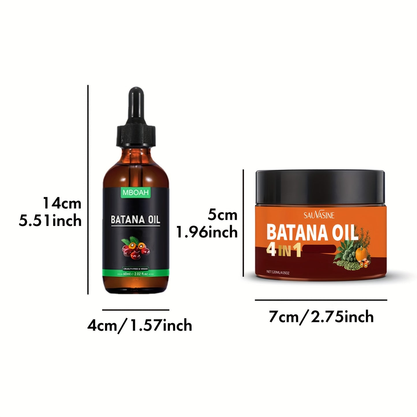 Batana Oil Hair Care Gift Box - 4pcs Set for Women & Teens - Best Birthday, Christmas & Mother's Day Gift