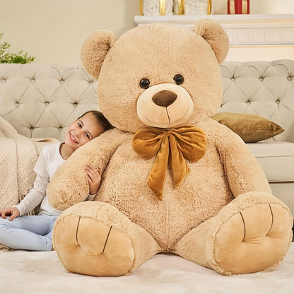 Tezituor Giant Teddy Bear 5 Feet, Soft 59" Big Bear Stuffed Animal Life Size Plush Bear Toy Valentine'S Christmas Birthday Gift For Girlfriend Kids, Brown