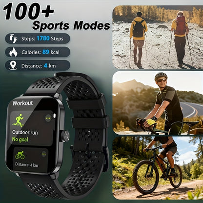 GPS Smart Watch for Men & Women - Outdoor Sports Watch with Wireless HD Calling, Sleep Monitor, Music Control, Fitness Tracker, Compatible with iPhone & Android, Usb Rechargeable, Ideal Christmas Gift For Boyfriend