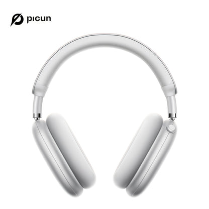 Picun F8Pro Wireless Over-Ear Headphones with 52dB Hybrid ANC, Hi Res Audio, 140H Playtime, Dual Device Pairing, 5 Mic ENC & Detachable Fabric Cushions All Day Comfort for Work & Travel, Picun