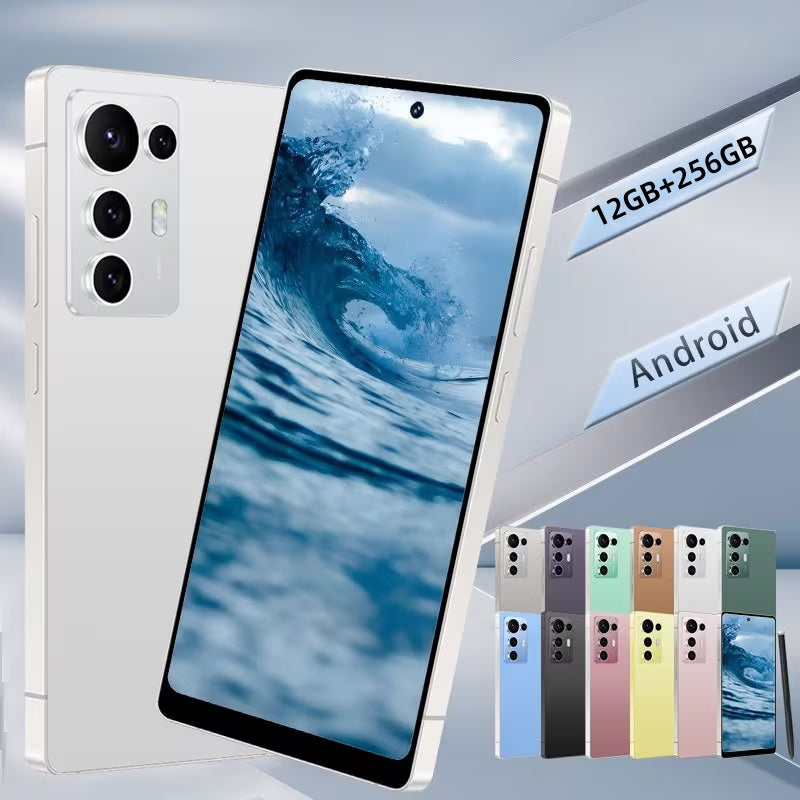 S25 Ultra 2026 unlocked phone, 12GB+256GB storage, 6.8-inch HD screen, dual SIM card stability, GPS, professional camera system, responsive stylus pen, USB-C fast charging, top-tier performance, comes with a 3.5-inch mini poc