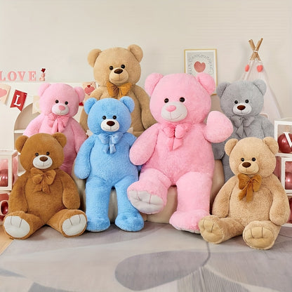 Tezituor Giant Teddy Bear 5 Feet, Soft 59" Big Bear Stuffed Animal Life Size Plush Bear Toy Valentine'S Christmas Birthday Gift For Girlfriend Kids, Brown