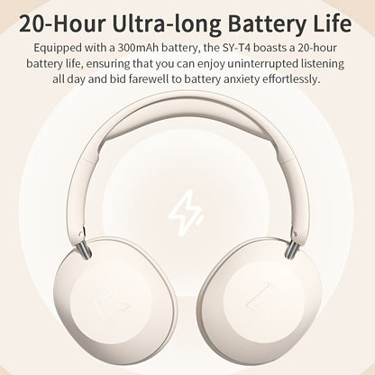 Christmas Gift Choice, 4pcs Set: Headphones/Audio Cable/Data Cable/Manual, Over-Ear Wireless Earbuds, Soft Pads, Lightweight Body for Comfort Wear All Day Long, Foldable & Adjustable Design with Portability Ideal for Travelin