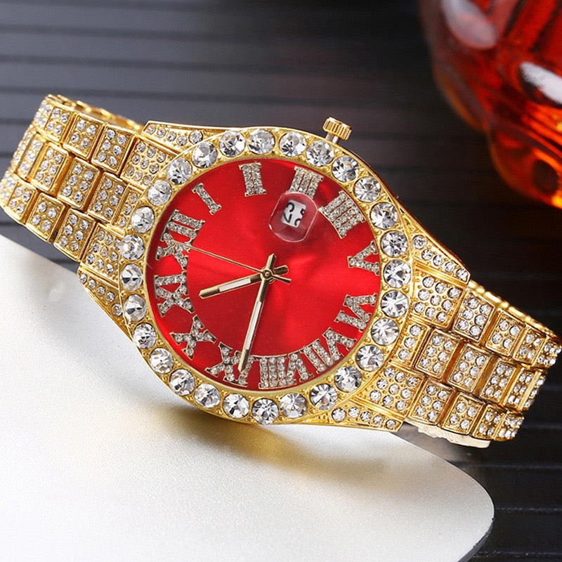 6pcs/ set Men Watch, Luxury Men Watches, Alloy Watch Strap Watch for Men, Quartz Watch, Calendar Adjustable, Work and Daily Decorationfor Casual Attire, Hristmas Present Halloween GiftIdeal Choice for Gifts Wrist Watch, Reloj