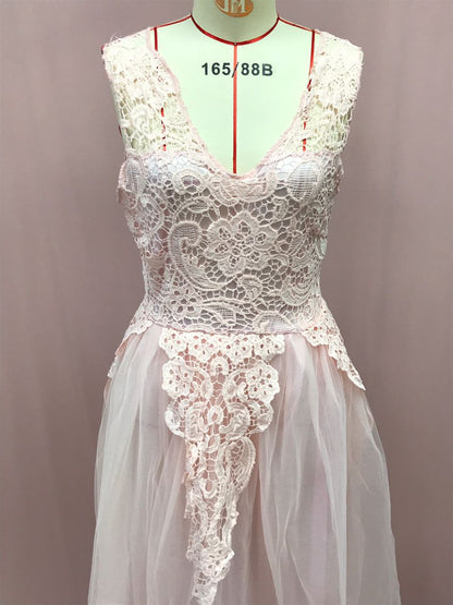 2026 New Wedding Dress | Sexy Lace, Three-Color, Midi Length, Lantern Sleeve, Crew Neck, Elegant Style