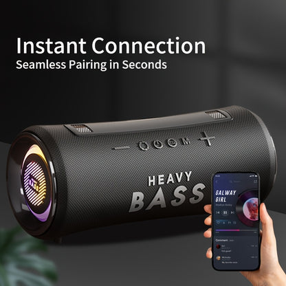 BASS-32 Party Wireless Speaker | 40W Heavy Bass Subwoofer, 360° Sound & RGB Lights, Portable, Tabletop, Button Control, Surround Sound, 6.1 Channel Configuration, USB Type-C Charging