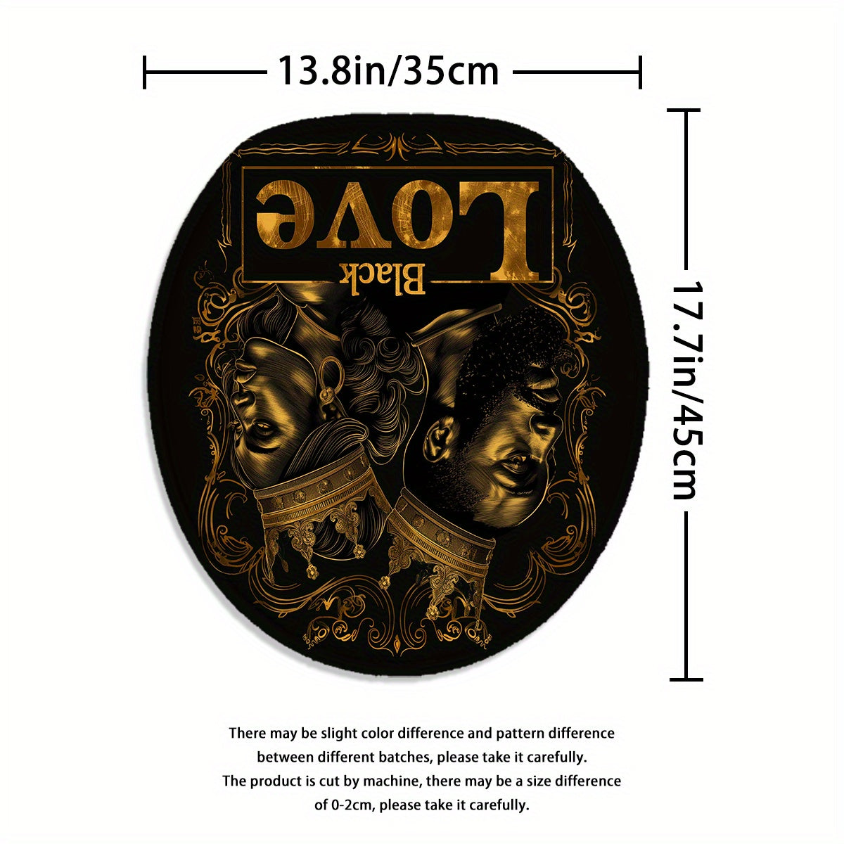 4pcs Black Golden Coronation Ceremony Pattern Printed Shower Curtain Set, Dry and Wet Separation Bathroom Four-piece Set, Home Decoration Shower Curtain with 12 Hooks, Non-slip Mat, U-shaped Toilet Mat, Toilet Seat Mat, Funct