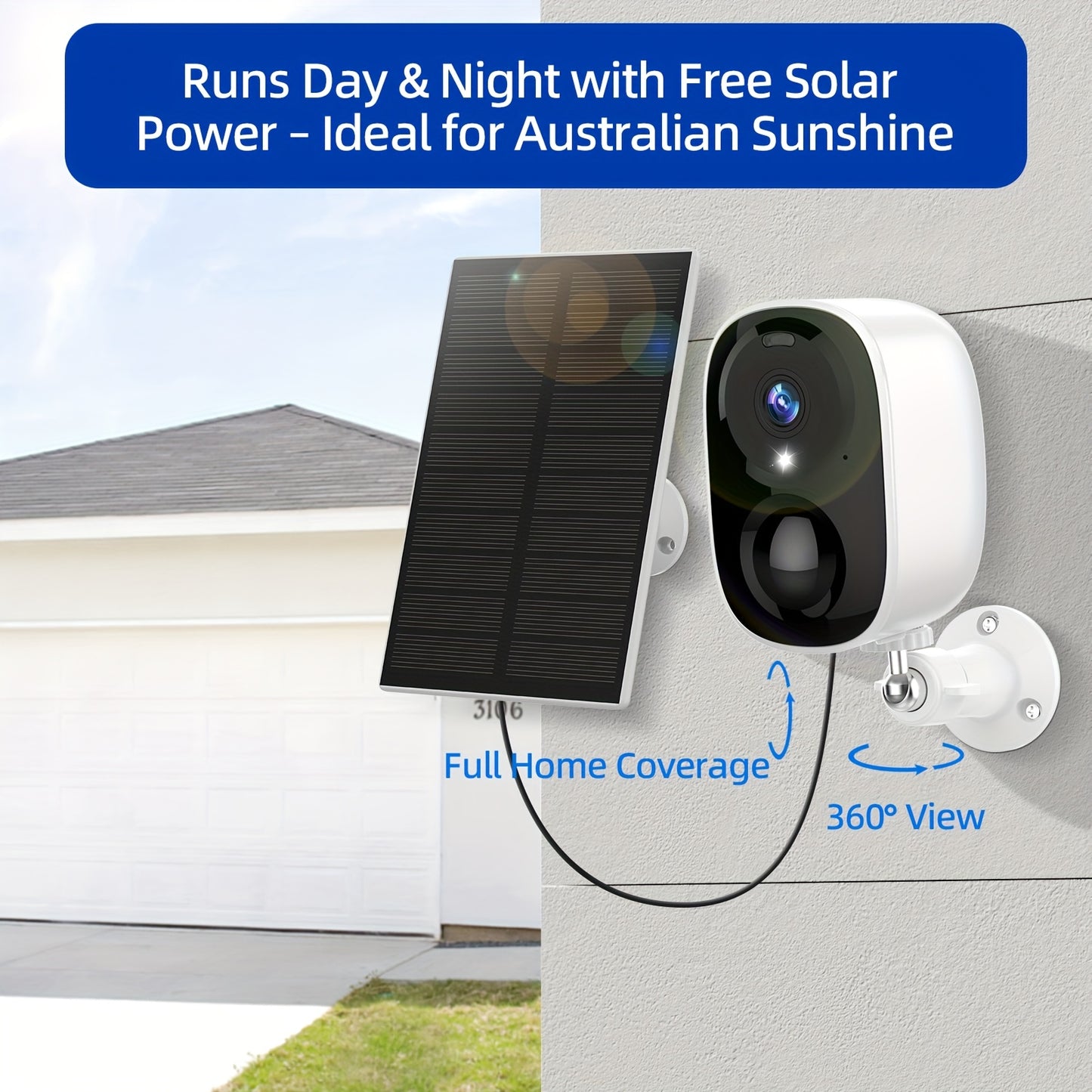 5pcs Wireless Outdoor Security Camera System with AI Motion Detection, Two-Way Talk, Color & Night Vision, PTZ (Pan/Tilt/Zoom), Waterproof IP66, Battery & USB-Powered, Lithium Battery Suitable for /Office/Business Surveillanc