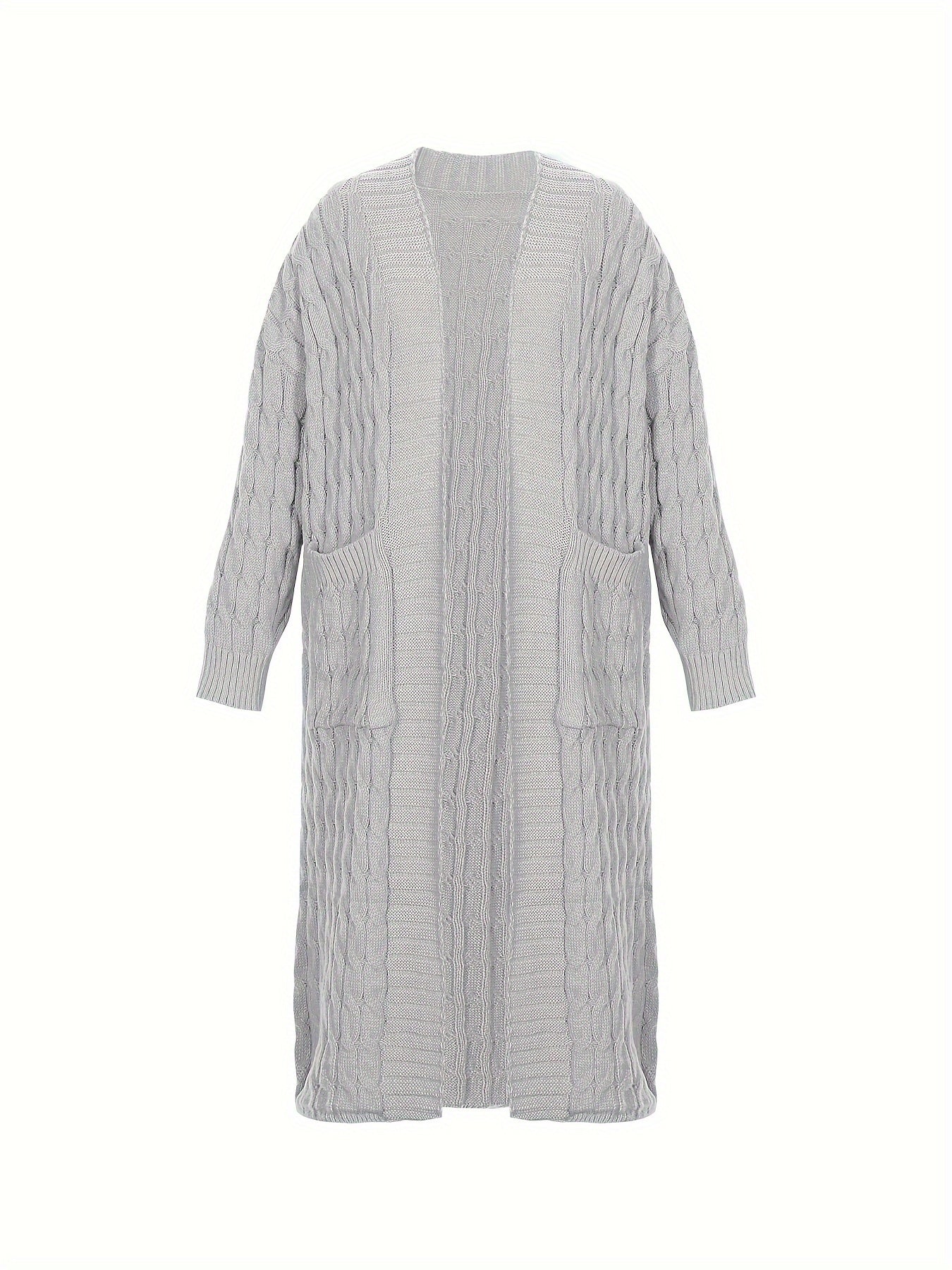 [Cardigan Sweater] Plus Size - Plus Size Cardigan Sweater A23A062