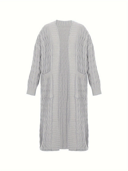 [Cardigan Sweater] Plus Size - Plus Size Cardigan Sweater A23A062