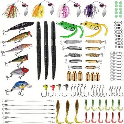Telescopic Fishing Rod and Reel Combo V, 102Pcs Fishing Lures Baits Tackle, Saltwater Freshwater Resistant Fishing Gear, Ultra Light Fishing Rod And Reel Combo, Sea Fishing Rod, Baitcaster Rod And Reel, Telescopic Fishing Rod