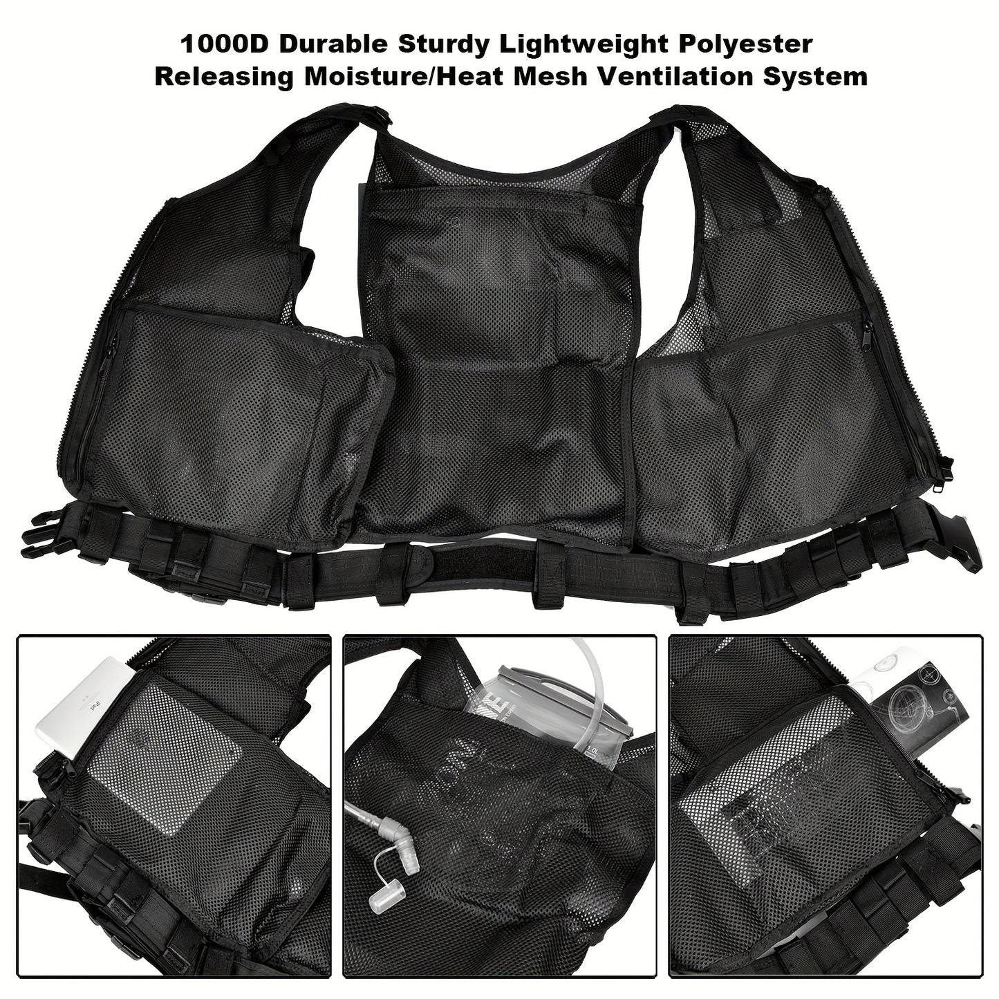 Marmot Upgrade S-XXXXL Tactical Vest 1000D Nylon With Detachable Belt & Subcompact/Compat/normal Pocket