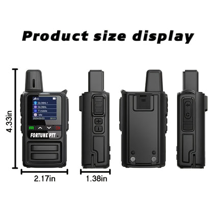 2pcs Global Walkie Talkies with SIM Cards - Long Range Two-Way Radios, Push-to-Talk (PTT), USB Charging, Compatible with 2.4G/3G/4G/5G Networks - for Construction, Events, Emergencies, Home, Office, Outdoor - Portable Handhel