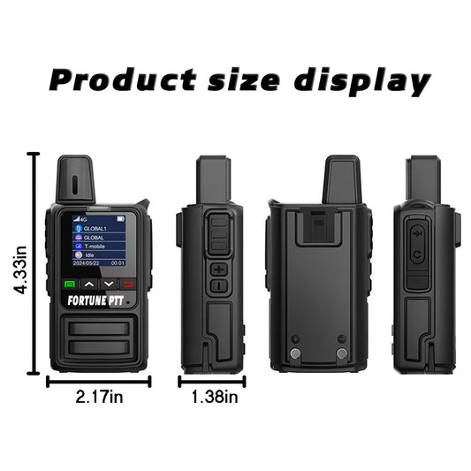 2pcs Global Walkie Talkies with SIM Cards - Long Range Two-Way Radios, Push-to-Talk (PTT), USB Charging, Compatible with 2.4G/3G/4G/5G Networks - for Construction, Events, Emergencies, Home, Office, Outdoor - Portable Handhel