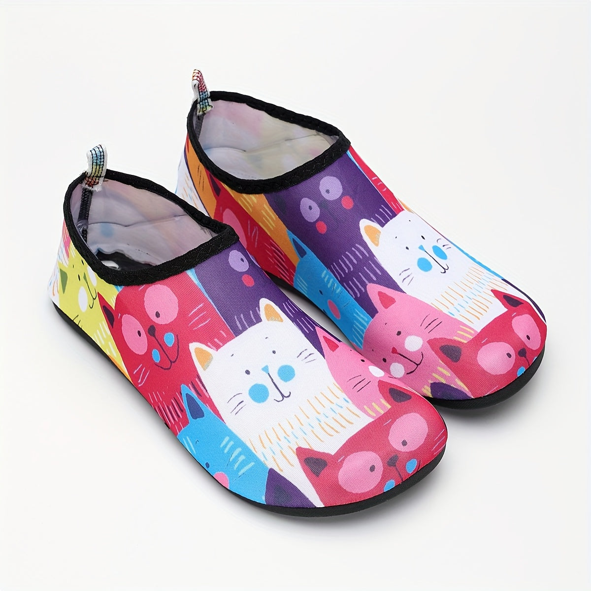 New Women'S Beach Shoes with Cute Cartoon Prints, Slip-Resistant, Sand-Proof, Soft Soles, Quick-Drying, Designed to Prevent Scratches, Suitable for Outdoor Water Activities, Indoor Sports, Fitness, Floor Socks, Yoga Shoes, Tr
