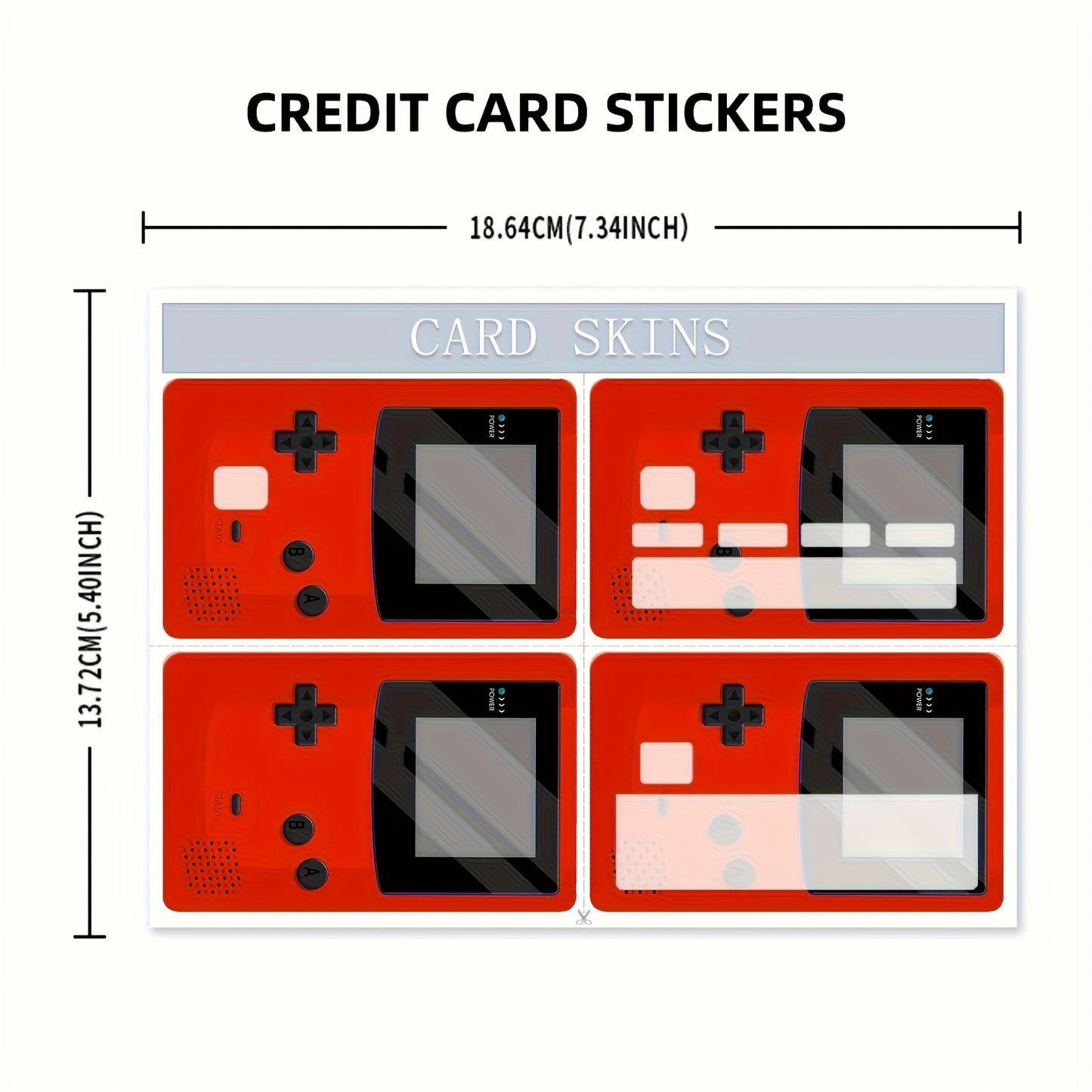 4pcs Credit Card Ultra-thin Skin Vinyl No Residue Stickers Suitable For Credit Card Debit Card Transportation Card Key Card Skin