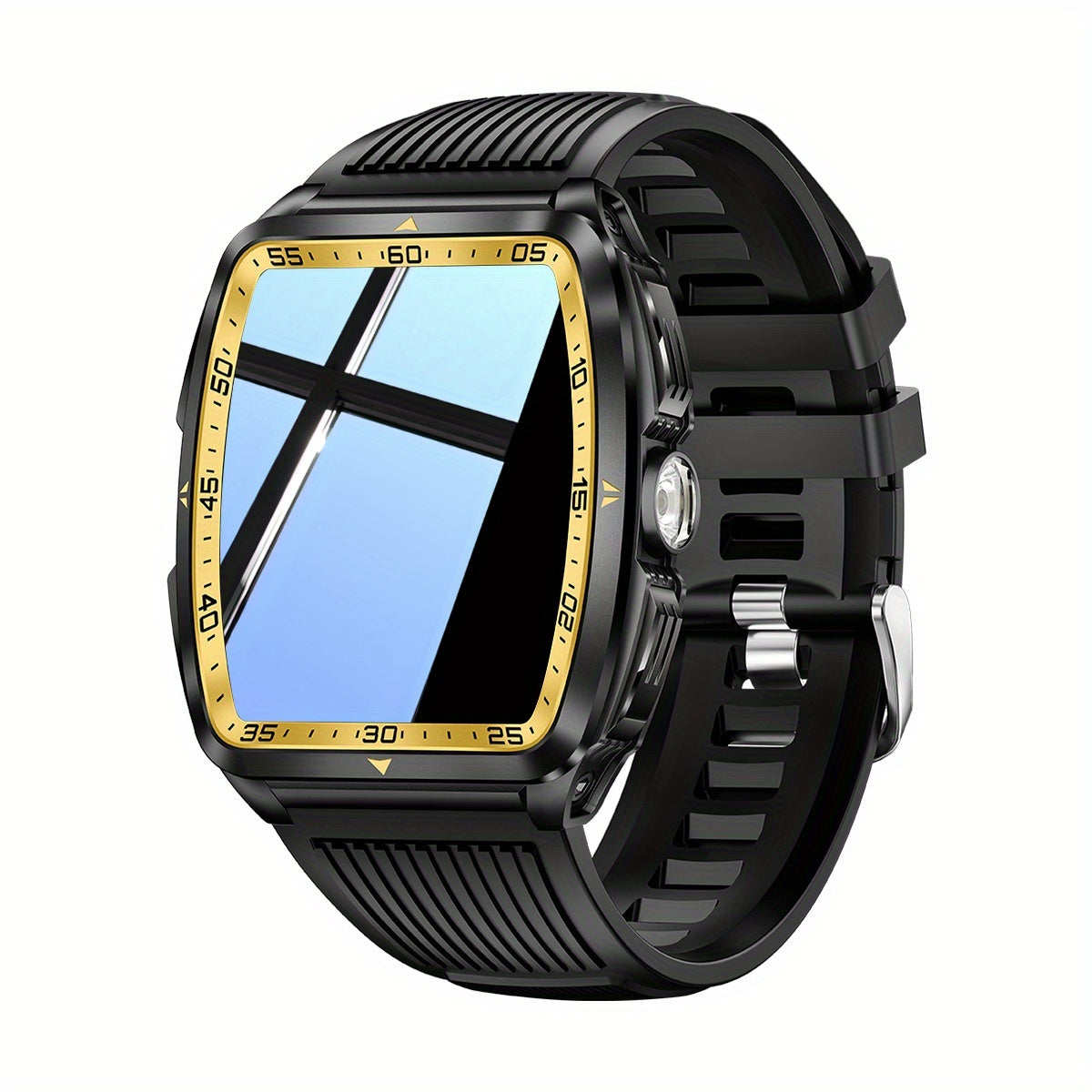 QTLJJBY Outdoor Sports Smart Watch, 1.8 Inch Ultra-Full Touch Display, Wireless Calling, 5ATM High Quality, 400mAh Battery, Push Notification, 100+ Sports Modes (Pedometer, Calories), Weather Forecast, Camera Control, Music M