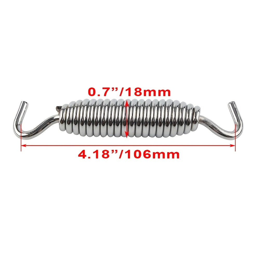 Premium Chrome/Black Stainless Steel Kickstand Spring for Harley-Davidson Touring & Softail 2007-2018 - Durable Jiffy Stand Hooks - For Harley-Davidson Motorcycle Owners - Enhance Stability & Convenience - Great Gift for Moto