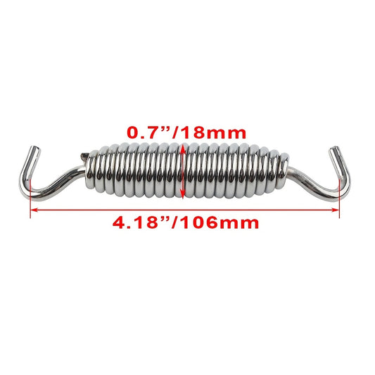Premium Chrome/Black Stainless Steel Kickstand Spring for Harley-Davidson Touring & Softail 2007-2018 - Durable Jiffy Stand Hooks - For Harley-Davidson Motorcycle Owners - Enhance Stability & Convenience - Great Gift for Moto